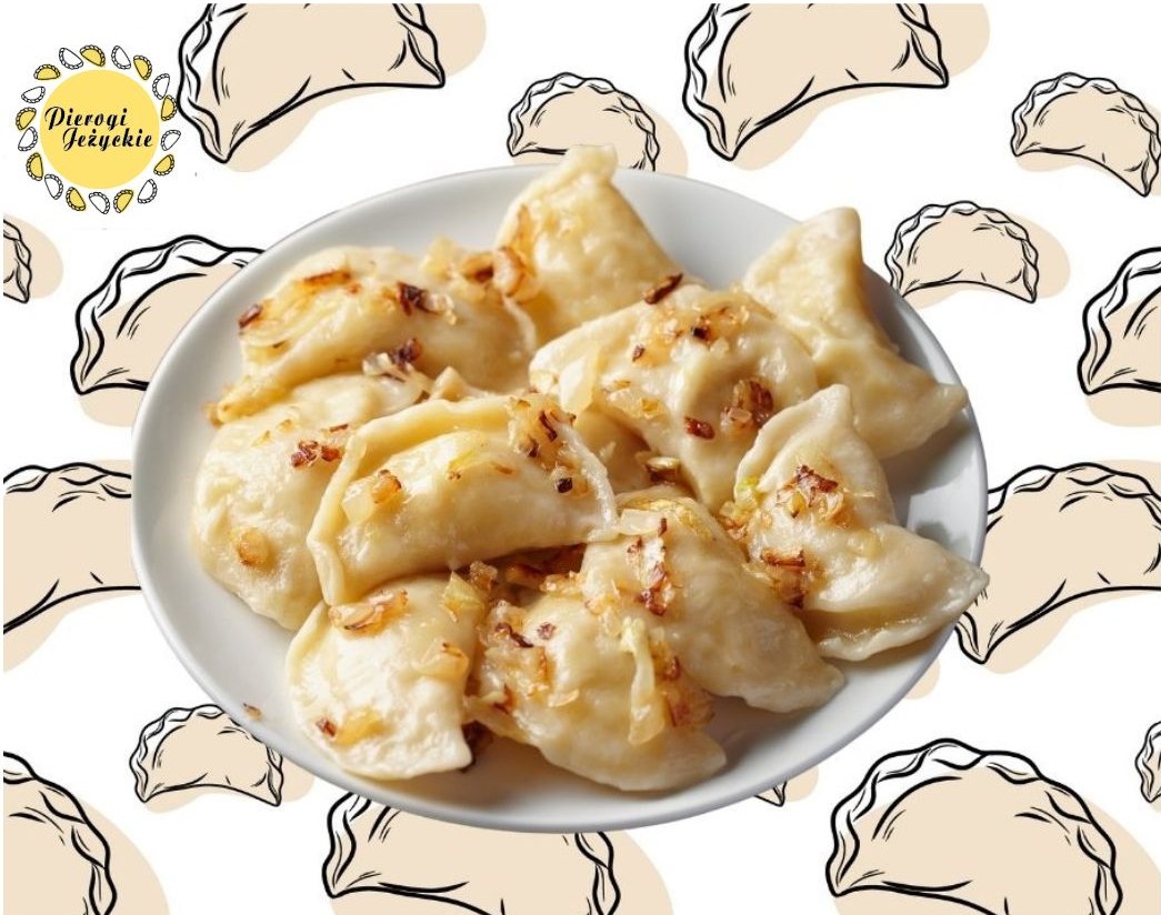 Fotografia pierogów z oficjalnie podlinkowanej strony zamówień Pierogów Jeżyckich.
